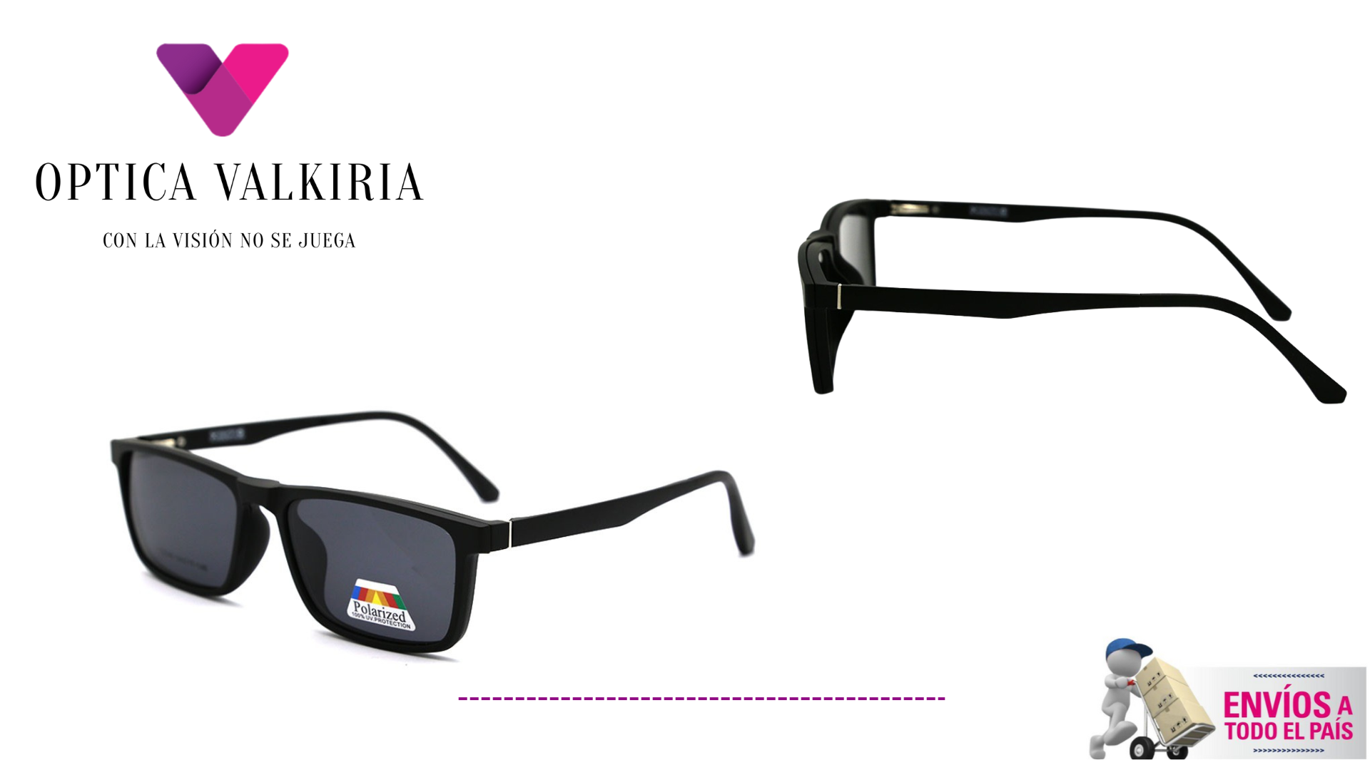 Clip-On Berrini  black  Polarizado 1 mica