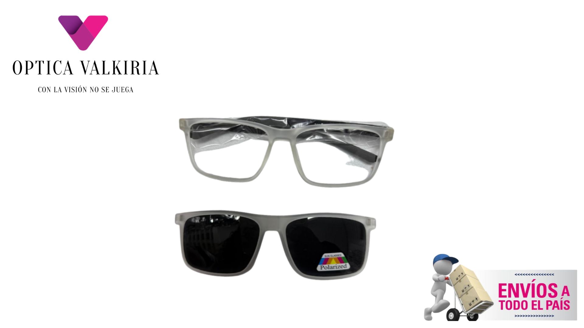 Clip-On Berrini  transparente 1 mica polarized